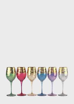 Набір різнокольорових келихів Art Decor Veneziano Color Premium 6шт, фото